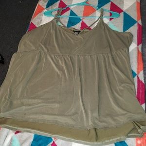 Olive green torrid babydoll tank